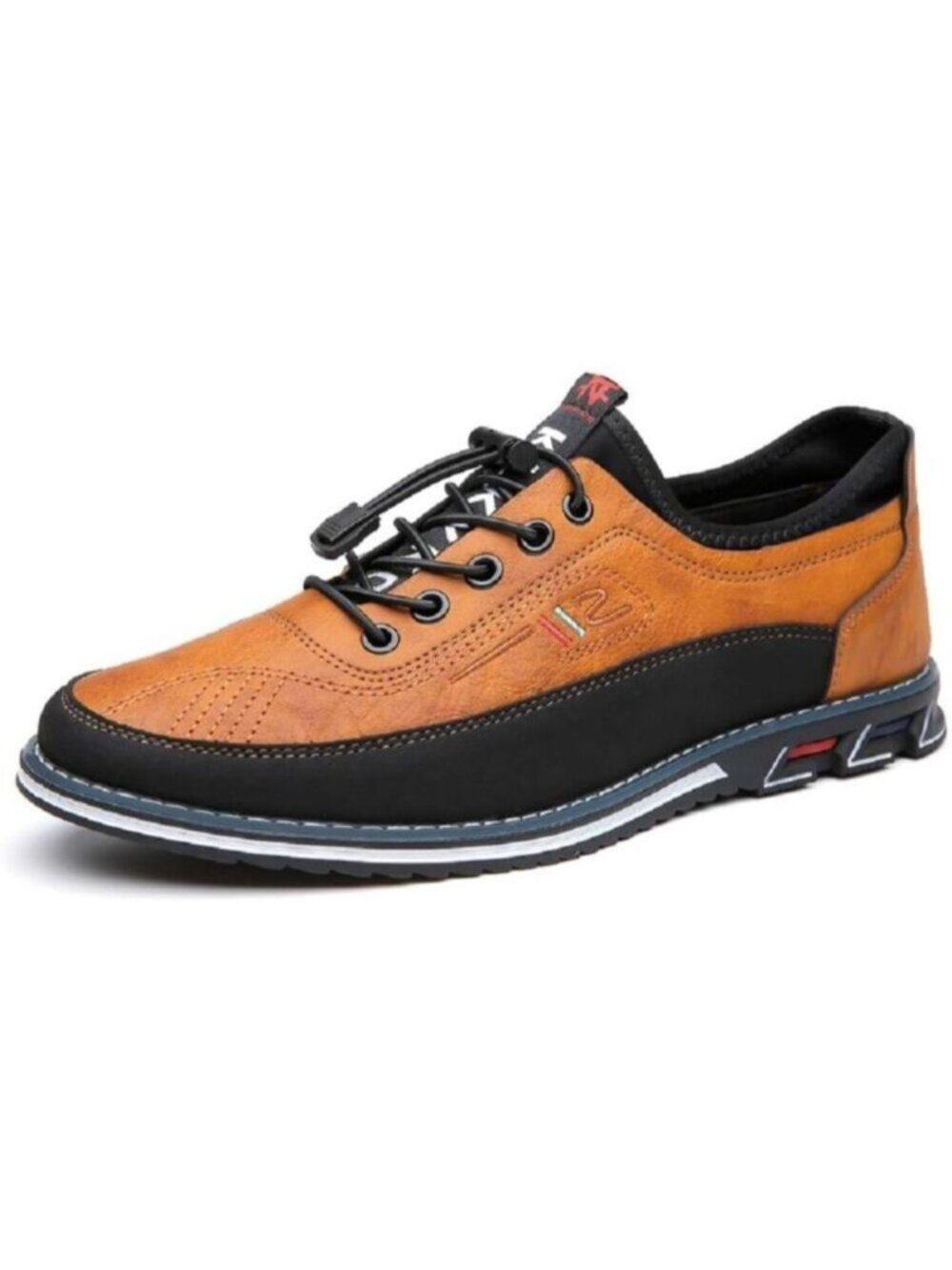 Men's Orange Textured Pebbled Leather Pointed Toe Comfort Driving Loafers Shoes